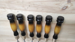 Hand Forged Stainless Steel Skewers with Wood Handle - Set of 6