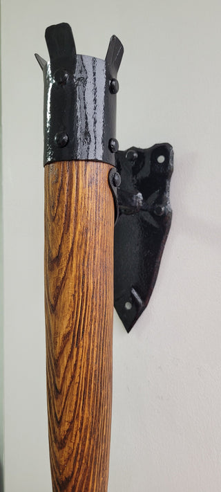 Hand Forged Wrought Iron Wall Sconce: Viking Medieval Torch Lantern