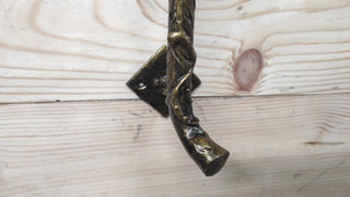 Hand Forged Butterfly Barn Door Handle: Wrought Iron Metal Pull