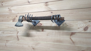 Skeleton Hands Axe Wall Mount - Handmade Iron Axe Holder