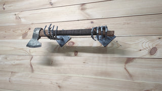 Axe Wall Holder,Skeleton Hands, axe stand, axe holder, handmade holder, iron axe holder