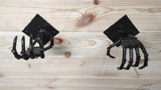 Skeleton Hands Axe Wall Mount: Handmade Iron Axe Holder