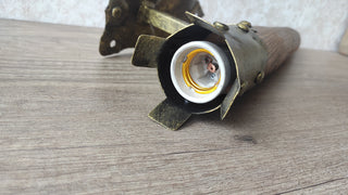 Hand Forged Wrought Iron Viking Torch Wall Sconce - Medieval Lantern