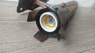 Hand Forged Wrought Iron Wall Sconce: Viking Medieval Torch Lantern