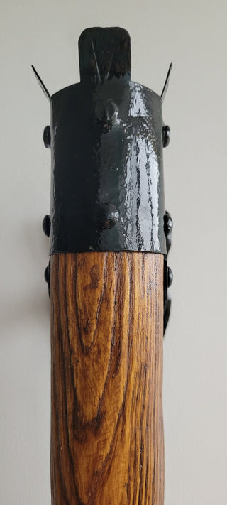 Hand Forged Wrought Iron Wall Sconce: Viking Medieval Torch Lantern