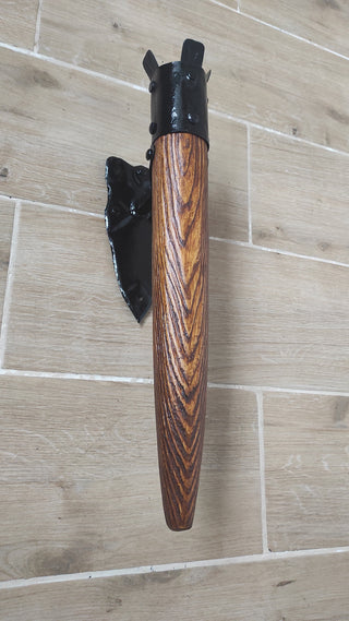Hand Forged Wrought Iron Wall Sconce: Viking Medieval Torch Lantern