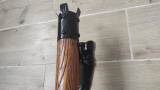 Hand Forged Wrought Iron Wall Sconce: Viking Medieval Torch Lantern