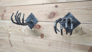Skeleton Hands Axe Wall Mount - Handmade Iron Axe Holder