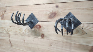 Axe Wall Holder,Skeleton Hands, axe stand, axe holder, handmade holder, iron axe holder