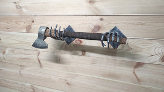 Skeleton Hands Axe Wall Mount - Handmade Iron Axe Holder