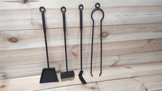 Forged fireplace tools set, Fireplace poker, Fireplace Tongs, Shovel, Broom, Hand Forged, Fireplace Gift, Fireplace Tool, Fire Poker