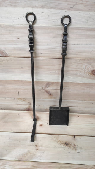 Forged fireplace tools set, Fireplace poker, Shovel, Firewood storage, Fireplace Gift, Fireplace Tools