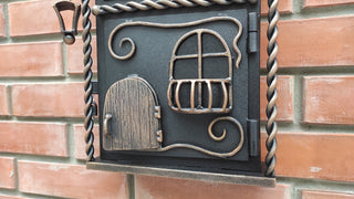 Hand Forged Wall Mount Mailbox: Custom Mailbox Numbers