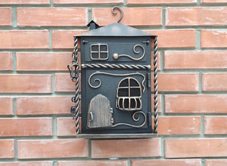 Wall mount mailbox, Mailbox, Custom mailbox, Mailbox numbers, Modern mailbox, Wall mount mailbox, Hand forged