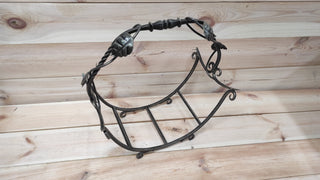 Handmade Wrought Iron Firewood Basket: Fireplace Log Holder
