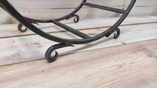 Handmade Wrought Iron Firewood Basket: Fireplace Log Holder