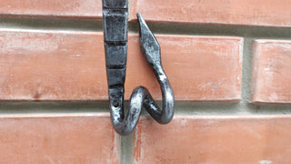 Hand Forged Dragon Door Handle: Wrought Iron Barn Door Decor