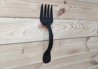 Hand Forged Fork Door Handle: Wrought Iron Metal Decor