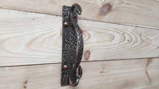Hand Forged Snake Door Handle: Rattlesnake Tail Metal Pull
