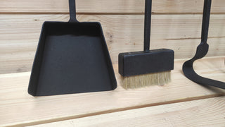 Hand Forged Fireplace Tool Set: 4-Piece Iron Fire Tools