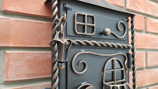 Hand Forged Wall Mount Mailbox: Custom Mailbox Numbers