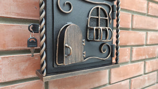 Hand Forged Wall Mount Mailbox: Custom Mailbox Numbers