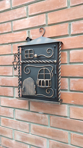 Hand Forged Wall Mount Mailbox: Custom Mailbox Numbers