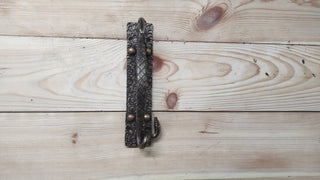 Hand Forged Snake Door Handle: Rattlesnake Tail Metal Pull