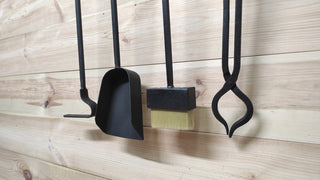 Handmade Forged Fireplace Tools Set: Poker, Tongs, Shovel, Broom