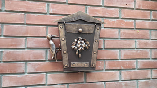 Hand Forged Wall Mount Mailbox: Custom Numbers, Modern Design