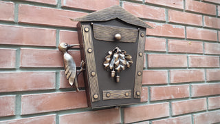 Wall mount mailbox, Mailbox, Custom mailbox, Mailbox numbers, Modern mailbox, Wall mount mailbox, Hand forged