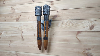 Hand Forged Wrought Iron Wall Sconce: Medieval Torch Lantern