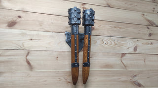Hand Forged Wrought Iron Wall Sconce: Medieval Torch Lantern