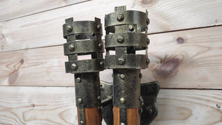 Hand Forged Medieval Torch Sconce: Wrought Iron Wall Lantern
