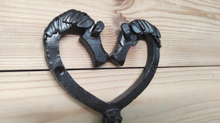 Hand Forged Iron Horse Hook: Rustic Wall Hanger, Robe Hook