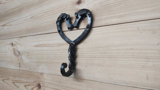 Hand Forged Iron Horse Hook: Rustic Wall Hanger, Robe Hook