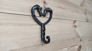 Hand Forged Iron Horse Hook: Rustic Wall Hanger, Robe Hook