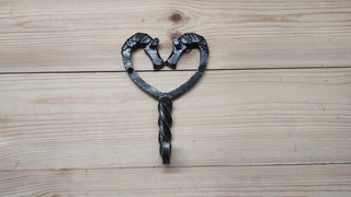 Hand Forged Iron Horse Hook: Rustic Wall Hanger, Robe Hook