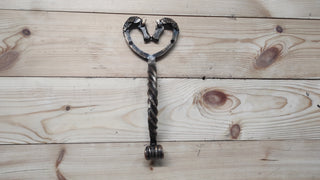 Hand Forged Horse Door Handle: Wrought Iron Barn Decor