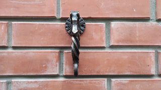 Hand Forged Iron Horse Hook: Rustic Metal Wall Hanger