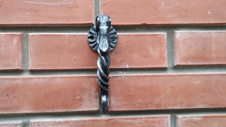 Hand Forged Iron Horse Hook: Rustic Metal Hanger