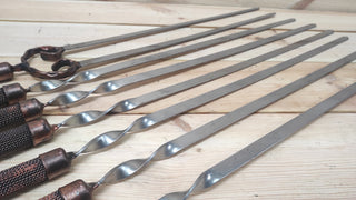 Grilling Set, Grilling Gift, Hand Forged, Grill Utensils, Iron Gifts, Steel Gift, Cookware For, Stainless Steel Skewers, Birthday Gift