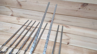 Hand Forged Stainless Steel Grilling Skewer Set with Fork