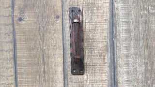 Hand Forged Barn Door Handle: Twisted Metal Gate Handle