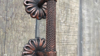Hand Forged Steel Door Handle: Rustic Metal Barn Decor