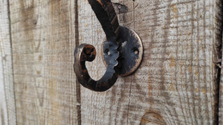 Hand Forged Horse Door Handle: Metal Barn Decor