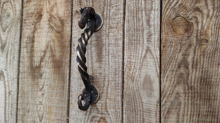 Hand Forged Horse Door Handle: Metal Barn Decor