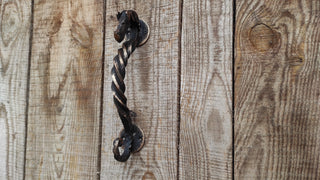 Horse door handle, metal handle, hand forged handle, barn door handle