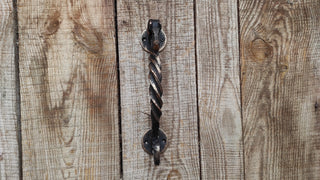 Hand Forged Horse Door Handle: Metal Barn Decor