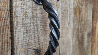 Hand Forged Horse Door Handle: Rustic Metal Barn Decor